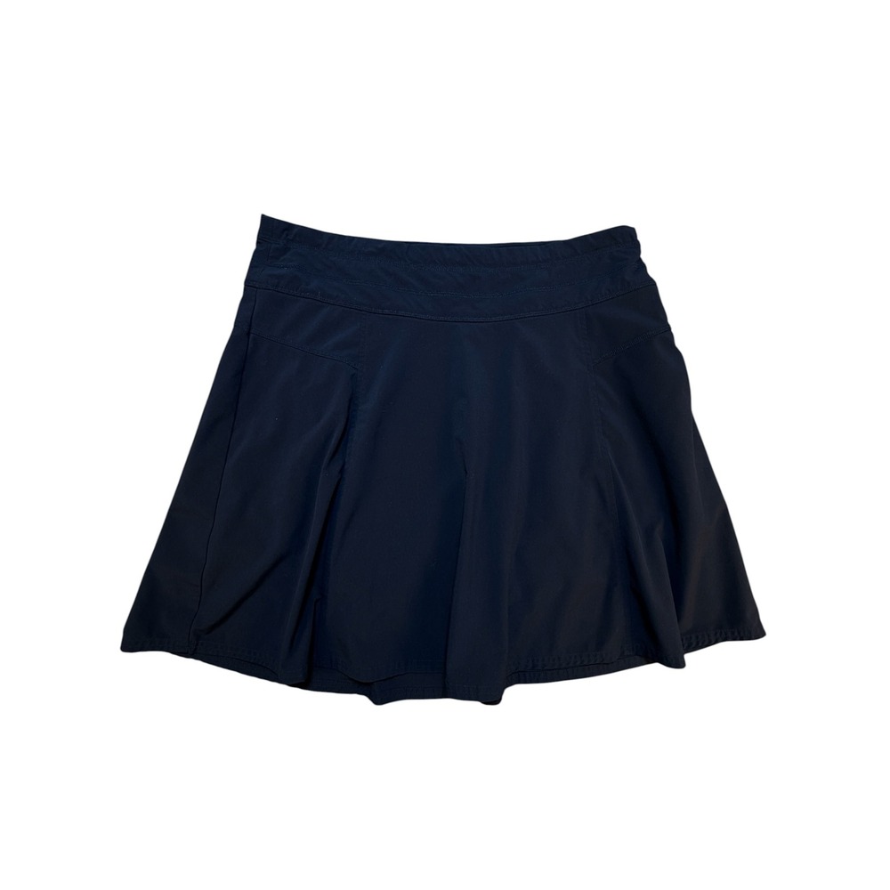 Athleta Navy Blue Active Skort Built-in Shorts Women Size 12 Golf Tennis Hiking